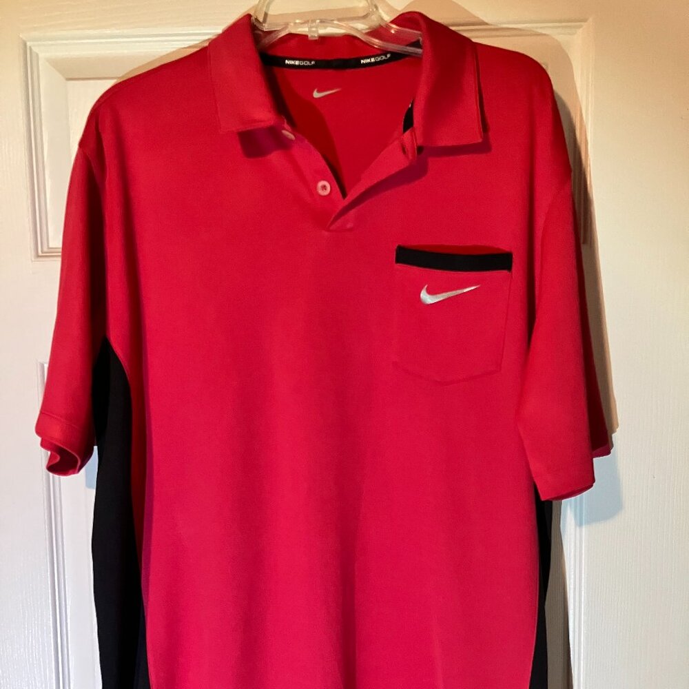 Nike Golf Large Tall Mens Red/Black Polo